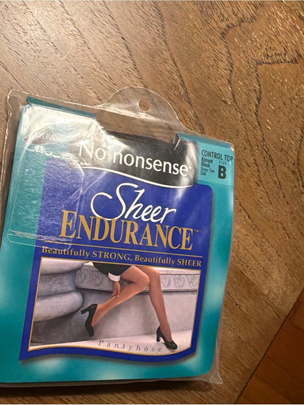 No Nonsense Sheer Endurance Size B Almost Black Control Top SG8 Made In The USA